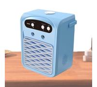 Petit Climatiseur - Refroidisseur Par Évaporation À 3 Étages Avec Réservoir D'eau De 1 Litre Et Éclairage, Climatiseur Portable De 1 000 G | Humidificateur Mobile Avec Haut-parleur Pour Lieu De Travai