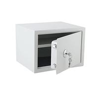 Petit coffre-fort avec clé / coffre-fort haute sécurité / coffre-fort à verrouillage en acier / mini boîte de rangement pour argent et argent liquide avec 3 clés (blanc-25)