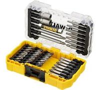 Petit coffret ToughCase de 40 pièces avec embouts - DEWALT - DT70702-QZ Base jaune, couvercle transparent, verrous noirs, plateau interne noir G