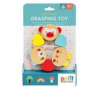 PETIT COLLAGE 8754496 Hochet en bois pour bébé à partir de 6 mois Motif animaux Multicolore