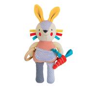 Petit Collage Hochet lapin rose actif