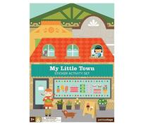 Petit Collage Livre d'activités d'autocollants My Little Town - Livre d'autocollants géant pliable pour enfants, comprend plus de 100 autocollants réutilisables - Jouets d'activités pour enfants à