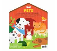 Livre de coloriage avec autocollants - animaux de compagnie multicolor TU