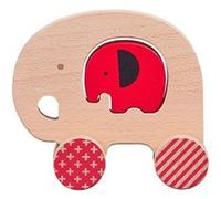 Petit Collage protagoniste éléphant junior 12 cm bois beige Beige G