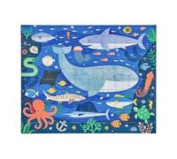 Petit Collage puzzle double face du monde sous-marin 100 pièces