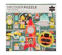 Petit Collage puzzle Robot usine 38 x 47 cm 100 pièces Multicolore