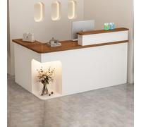 Petit comptoir de réception moderne pour bureau, bar ou foire, bureau de vente élégant avec caisse enregistreuse, mobilier de réception contemporain pour les entreprises (C2)