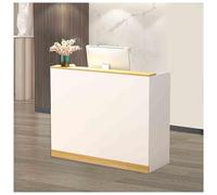 Petit comptoir de vente au détail avec tiroir verrouillable, étagères ouvertes, bureau de réception de supermarché pour dépanneur et hôtel (B2, 110 x 40 x 99,8 cm)