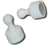 Petit cône-Aimant Ø 12 x 20 mm Néodyme, Blanc - Force 1,6 kg - 10 pièces