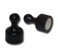 Petit cône-Aimant Ø 12 x 20 mm Néodyme, Noir - Force 1,6 kg - 10 pièces