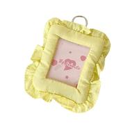 Petit coussin décoratif avec crochet pour le rangement des impressions, étui multifonction pour cartes, accessoire à suspendre au mur, porte-clés, pochette de présentation photo, jaune, One Size