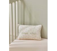 Petit coussin gaze de coton brodé imprimé hirondelles TU