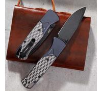 Petit couteau pliant aiguisé Axisslock en aluminium, acier et aluminium, couteau de survie Edc, couteau de chasse, couteau de camping, couteau de poche, couteau tanto, flipper, avec fourreau et clip