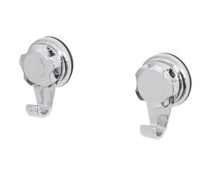 Petit crochet à ventouse - Bestlock - chrome - lot de 2
