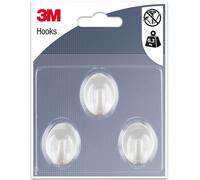 Petit crochet adhésif blanc ovale 3M? 3 crochets.