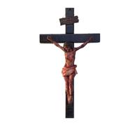 Petit crucifix mural fait à la main à Bethléem | Crucifix de méditation fait à la main | Décoration murale religieuse Jésus Christ pour salon, chambre à coucher, espace de prière en bois