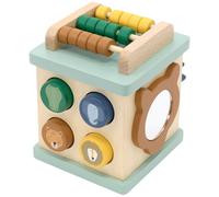 Petit cube d'activité en bois all animals