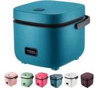 Petit Cuiseur à Riz, 1,2 L, Parfait pour 2 Personnes, Pot Intérieur Antiadhésif, Portable, Compact, Facile à Utiliser Et à Nettoyer, Idéal pour Les Dortoirs Universitai, Green, 1.2 L