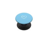 Petit cœur dessiné à la Main Bleu Layette PopSockets PopGrip Adhésif