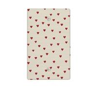 Petit cœur rouge sur beige simple plaque murale vierge pour interrupteur décoratif 1 gang pour cuisine, salle de bain, taille 11,4 x 7 cm