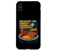 Petit déjeuner Amusant pour dîner dîner gaufres de Nourriture Tard Le Soir Coque pour iPhone XS Max
