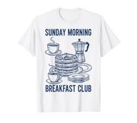 Petit déjeuner Brunch Café Dimanche Matin Petit déjeuner Club T-Shirt