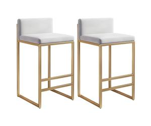 Petit-déjeuner chaises avec Jambes en Fer forgé Dossier Ergonomique, tabourets Hauts pour îlot Cuisine, comptoir, éloge de Bar à la Maison (XY-06 cm '')