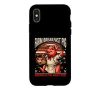 Petit déjeuner de la Ferme Cochon Le Matin est Le Principal événement rétro Coque pour iPhone X/XS