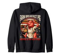 Petit déjeuner de la Ferme Cochon Le Matin est Le Principal événement rétro Sweat à Capuche