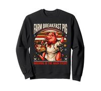 Petit déjeuner de la Ferme Cochon Le Matin est Le Principal événement rétro Sweatshirt