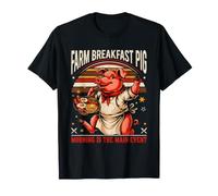 Petit déjeuner de la Ferme Cochon Le Matin est Le Principal événement rétro T-Shirt