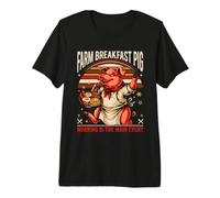 Petit déjeuner de la Ferme Cochon Le Matin est Le Principal événement rétro T-Shirt Haut de Gamme