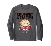 Petit déjeuner d'humour Anglais Crumpet & Tea Time British Lover, Royaume-Uni Manche Longue