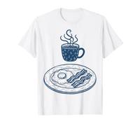 Petit déjeuner drôle Brunch café Bacon crêpes Nourriture Petit déjeuner T-Shirt
