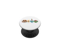 Petit Déjeuner Heureux Pancakes Oeuf Café Avoine PopSockets PopGrip Adhésif