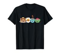 Petit Déjeuner Heureux Pancakes Oeuf Café Avoine T-Shirt Graphique avec Valeur