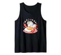 Petit Dejeuner Licorne Kawaii Oeuf Bacon Coeur Débardeur