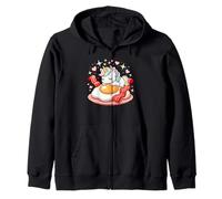 Petit Dejeuner Licorne Kawaii Oeuf Bacon Coeur Sweat à Capuche