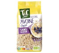 Petit-déjeuner sans gluten malin et savoureux - TERRES & CEREALES BIO Flocons d'avoine complets, format 500g - Lot de 3
