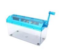 Petit destructeur de documents compact, coupe-documents à manivelle, 10,24 x 4,33 x 5,63 pouces, destructeur de papier manuel avec protection de la vie privée, coupe-papier personnel en plastique port