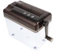 Petit Destructeur de Documents Manuel A6 pour Bureau et Maison | Abs, Manivelle Intégrée et Bac Transparent, Usage sur Papier D’imprimante, sans Électricité