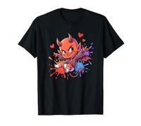 Petit Diable bébé démon ludique avec cœurs T-Shirt