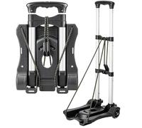 Petit Diable Pliable à 2 Roues, Chariot à Bagages léger et Pliable en Aluminium, Chariot Portable Pliable for Les déplacements à l'aéroport