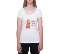 Petit Diable T-Shirt À Manches Courtes À Col Rond Blanc pour Femme T-Shirt Short Sleeve White Crewneck Tee for Women