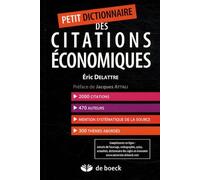 Petit Dictionnaire Des Citations Économiques