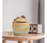 Petit Diffuseur Huiles Essentielles 10 x10 cm 130 ML + Cable 1m USB 4 Couleurs Auto Changeante idéal pour parfumer Vos Chambres Bureau Spa campigng Car Humidificateur Ultrasonique désodorisant