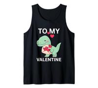 Petit Dinosaure Cool avec Lettre d'amour, Cadeau pour ma Saint-Valentin Débardeur