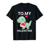 Petit Dinosaure Cool avec Lettre d'amour, Cadeau pour ma Saint-Valentin T-Shirt