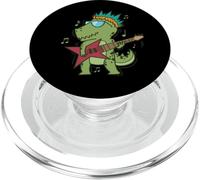 Petit Dinosaure T-Rex Jouant de la Guitare Rock PopSockets PopGrip pour MagSafe