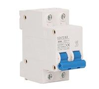 Petit Disjoncteur, DC500V 2P Mini Disjoncteur CC Conception Modulaire Pa66 4kA Icu pour Système Solaire PV (20A)